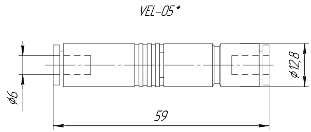 Габаритные размеры вакуумного эжектора VEL-05H Camozzi