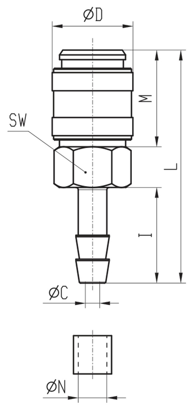 Габаритные размеры куплунга модели R5056 06