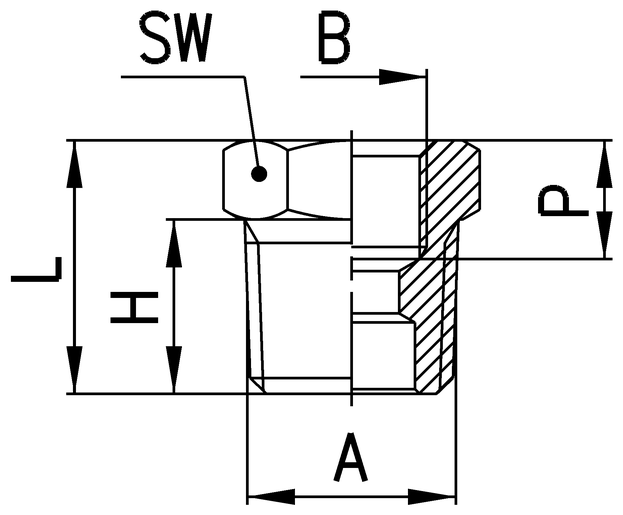 Габаритные размеры R2530 3/8-1/4
