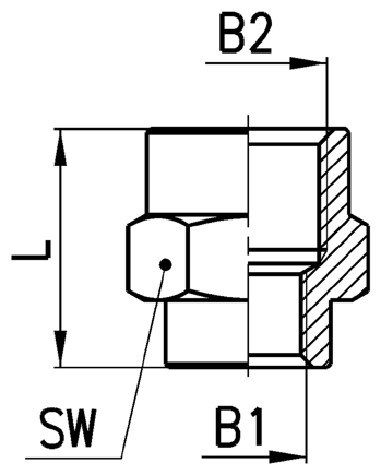 Габаритные размеры R2553 1/8-3/8
