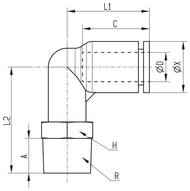 Габаритные размеры R7520L 12-1/2